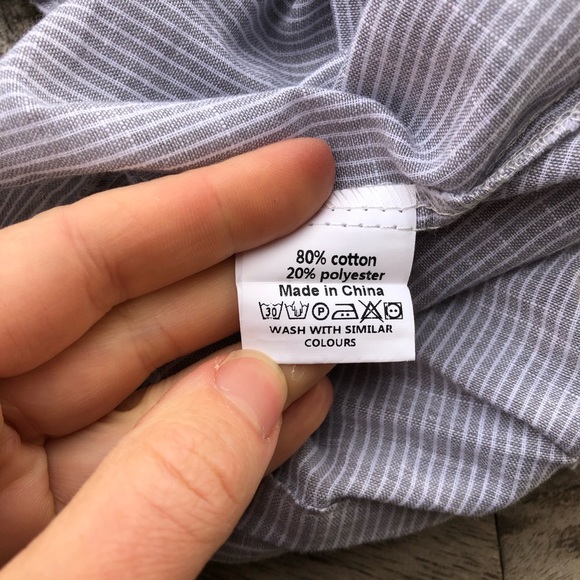 NWOT Zanzea Striped Button Up Shirt, Size M - Picture 3 of 3